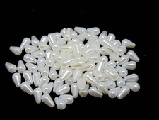 White Or Colour Acrylic Faux Pearl Drop Beads Jewellery Making Bridal Beading UK