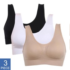 3 Pack Seamless Padded Bras