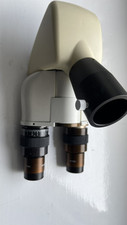 Leica DME microscope trinocular head  and periplan 10x/18 eyepieces