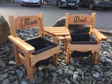Mum & Dad Love Chair Planters