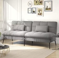 COMHOMA Divano Letto 3 Posti Sofa Tessuto 174X51X72