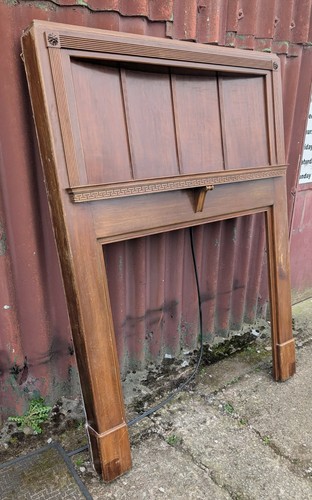 Large wooden fireplace - large,