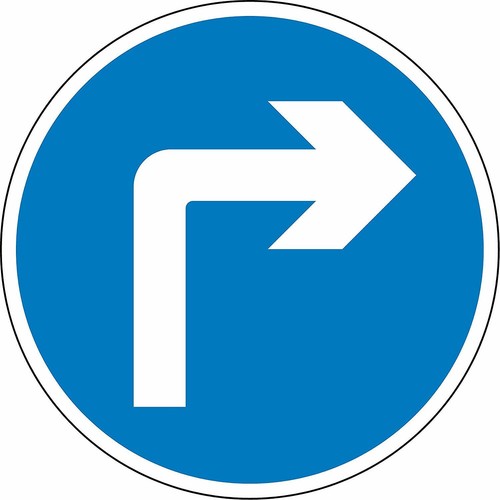 Road traffic turn right ahead - traffic,