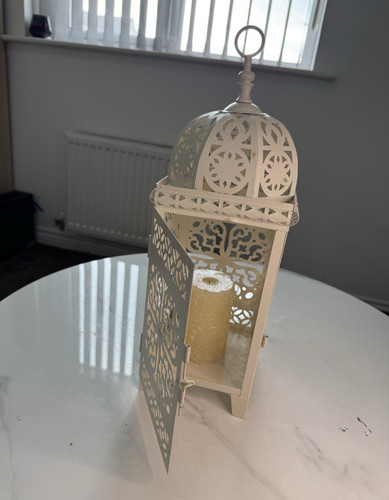 White painted metal moroccan - painted,