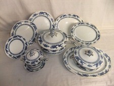 Booths - Blue Dragon - vintage oriental style gilded pottery tableware - 8J5A