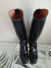 Regent Riding Boots womens Size  5 Black Leather vgc with pulls 