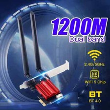 WiFi 5 Bluetooth 4.0 Wifi Adapter AC1200 Wireless Network Card For Windows 10/11