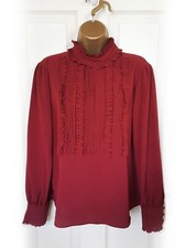 ZARA Burgundy Red Frilly