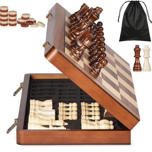 Magnetic wooden chess - wooden,