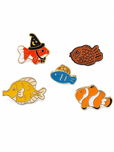 Fish enamel pins - fish,