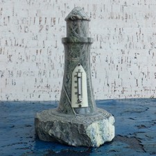 Cornish Turned Serpentine Lighthouse Vintage Thermometer Cornwall Retro 11.5cm H