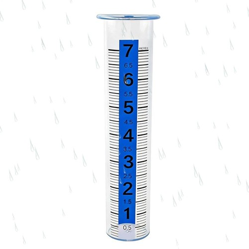 Rain gauge outdoor large - rain, 8"