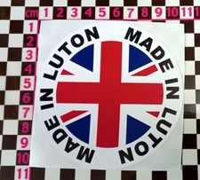 100mm Round Made in Luton Sticker - Cresta Viva Victor Astra Chevette Magnum VX