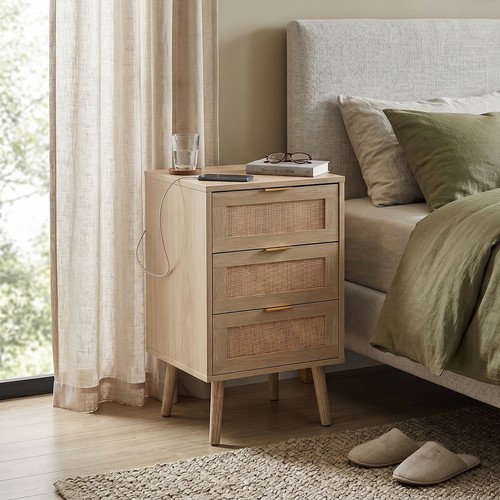 Drawers rattan bedside - drawers,