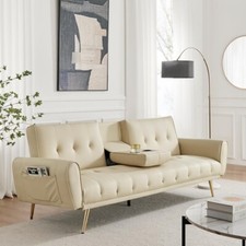 Sofa bed seater faux leather - bed,