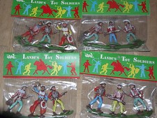 LOTTO 12 COWBOY-IN GOMMA-SOLDATINI CROMOPLASTO LANDI'S TOY SOLDIERS-LANDI