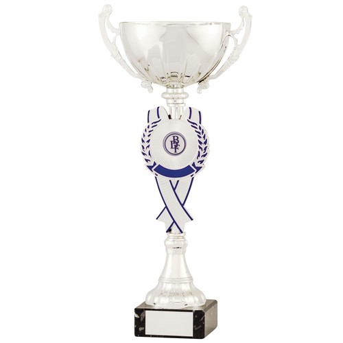 Large silver and blue - silver,