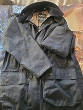 Barbour Ashby Wax Jacket Men’s 42 Dark Navy - new