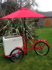 Vintage Pashley Cart Traditional Ice Cream Bike Tricycle Mobile Freezer Rebuilt