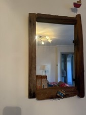 Handmade Mirror by Mundos Wooden Frame Vintage Style Wall Mirror