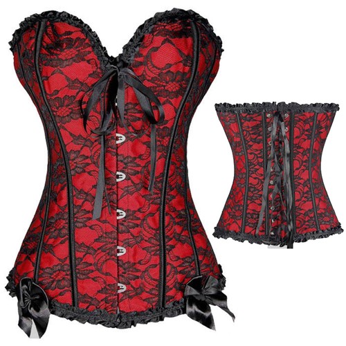 Women lace zip - lace, overbust
