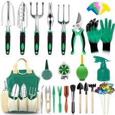 20pc Garden Tools Set Stainless Steel with Tote Bag, Pruner, Gloves & Labels