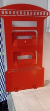 Red Postbox Style Metal Wall Mounted Magazine Newspaper Rack