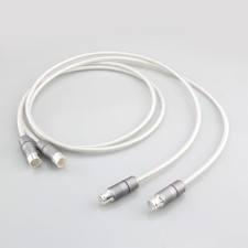 99.998% Pure Silver XLR Balanced HiFi Audio Cable Interconnect Line Solid Silver