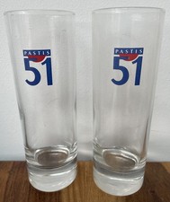 2 x French 51 Pastis Tall Glasses
