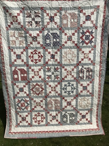 Handmade patchwork quilt throw - handmade,