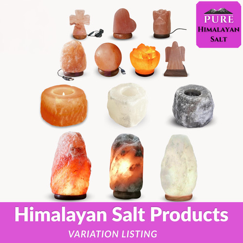 Himalayan salt lamp - salt, crystal