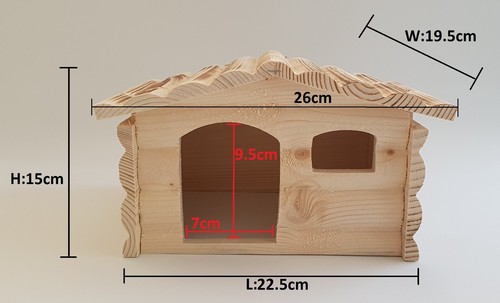 Hamster natural wooden - hamster, house