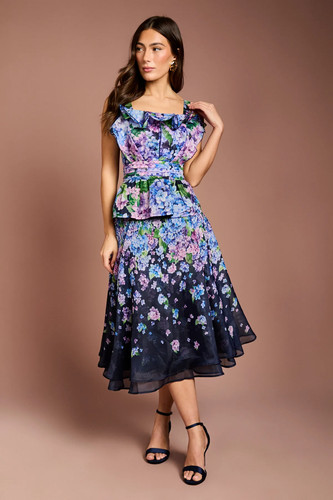 Coast navy midi skirt - coast,