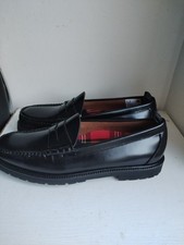 G.H Bass Weejun: Black leather Penny  loafers .UK size 11, EU: 46, US:12