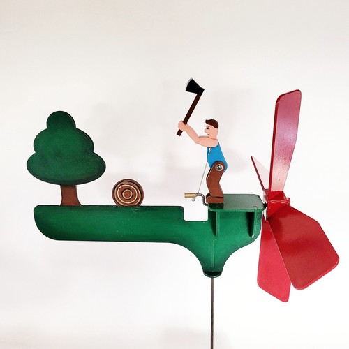 Wooden woodchopper whirligig - woodchopper,