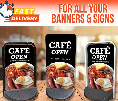 Cafe open swinger pavement - open,