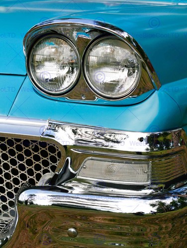 Headlight 1950s american blue - american,
