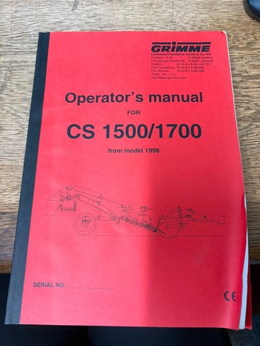 Grimme destoner cs1500 - destoner,