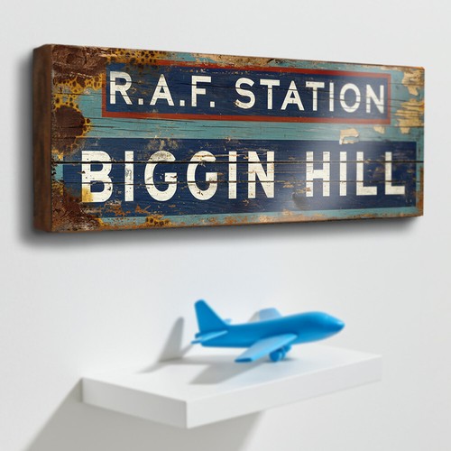 Raf biggin hill sign - sign, vintage