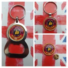 BULTACO MOTORCYCLES TRIALS SCRAMBLE CLASSIC BIKE PIN BADGE KEYRING BOTTLE OPENER