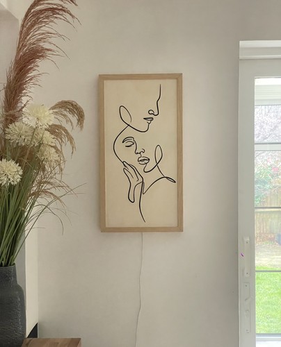 Led backlit wooden art light - led,