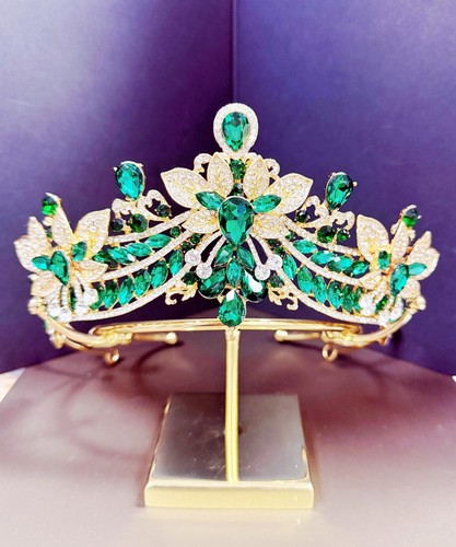 Flower crystal crown - crystal,