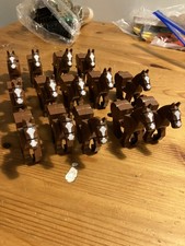 LEGO Horse Bundle Movable Legs Bridle Brown  Animal Minifigure Castle