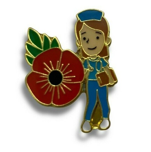 Flower pin badge nurse - flower,