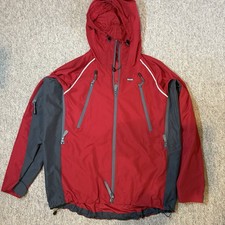 Paramo Velez Adventure Light Jacket Red Grey Nikwax Windproof Waterproof Size L