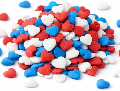 Edible gold heart sprinkles - gold,