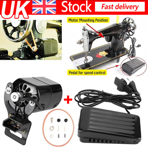 Sewing machine motor with foot - machine,