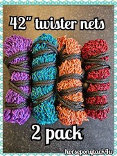 JOB LOT PACK OF  TWISTER HAYLAGE HAY NETS 2" MESH 42" LONG FOR HORSE OR PONY
