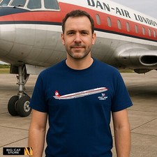 AeroArt - De Havilland Comet Dan Air Airways Aircraft Artwork Design T-Shirt