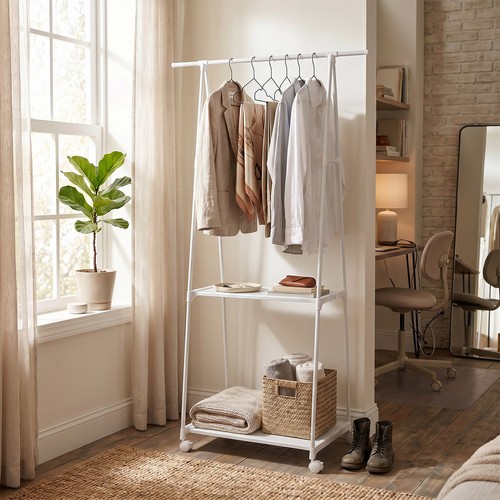 Rolling clothes rail hanging - clothes,